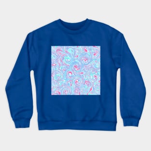 Abstract Liquid Circle - Blue & Purple Crewneck Sweatshirt